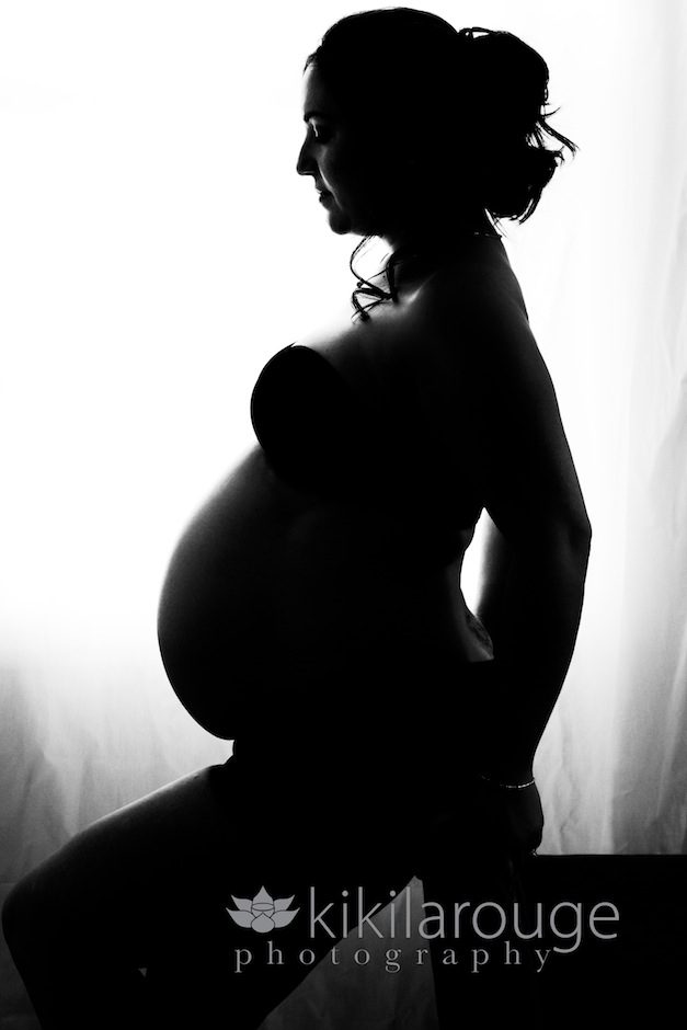 Silhouette of Pregnant Woman