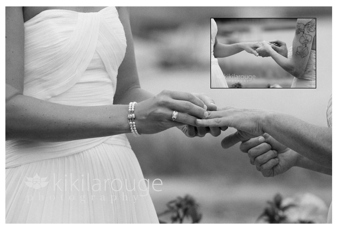 Exchanging rings at a wedding
