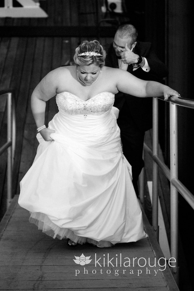 Bride and Groom on pier