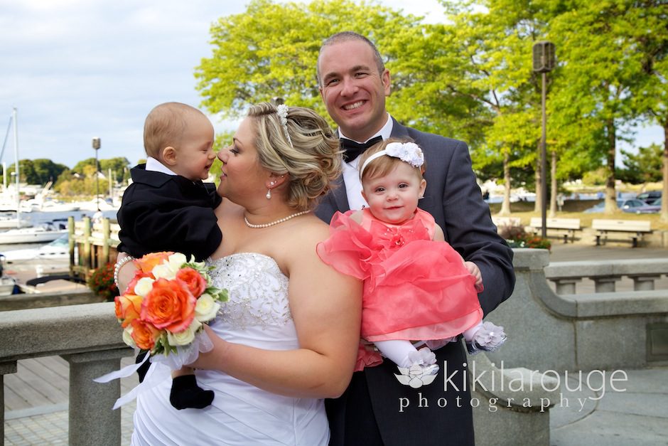 Bride and Groom with kids