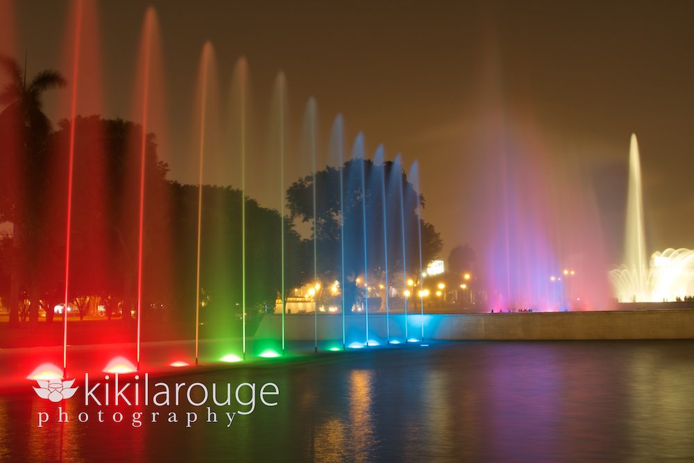Rainbow water fountain Lima