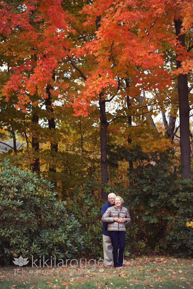 Fall Portrait of Couple Endicott Park