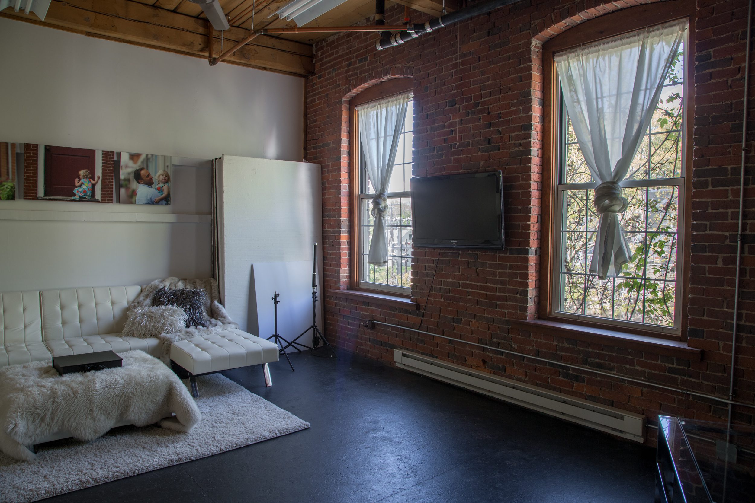 Interiors of photography studio in old mill