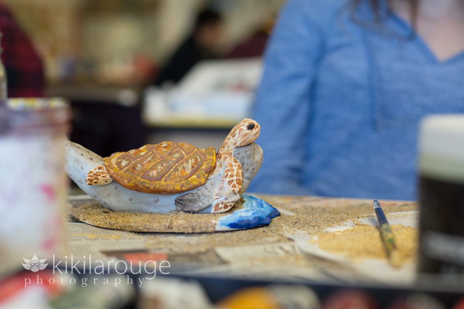 Marine Ceramic Art Project Seal + Turtle