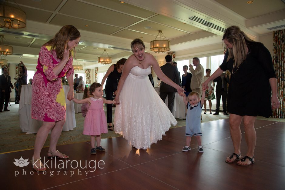 Bride Dancing with kids