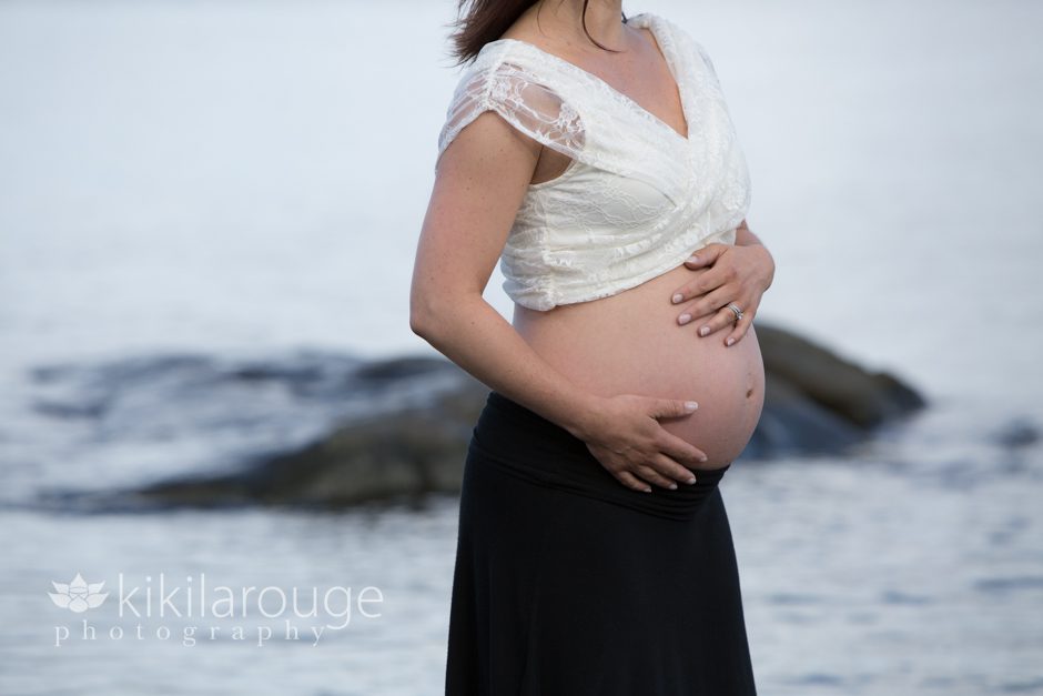 Maternity Belly photo at beach