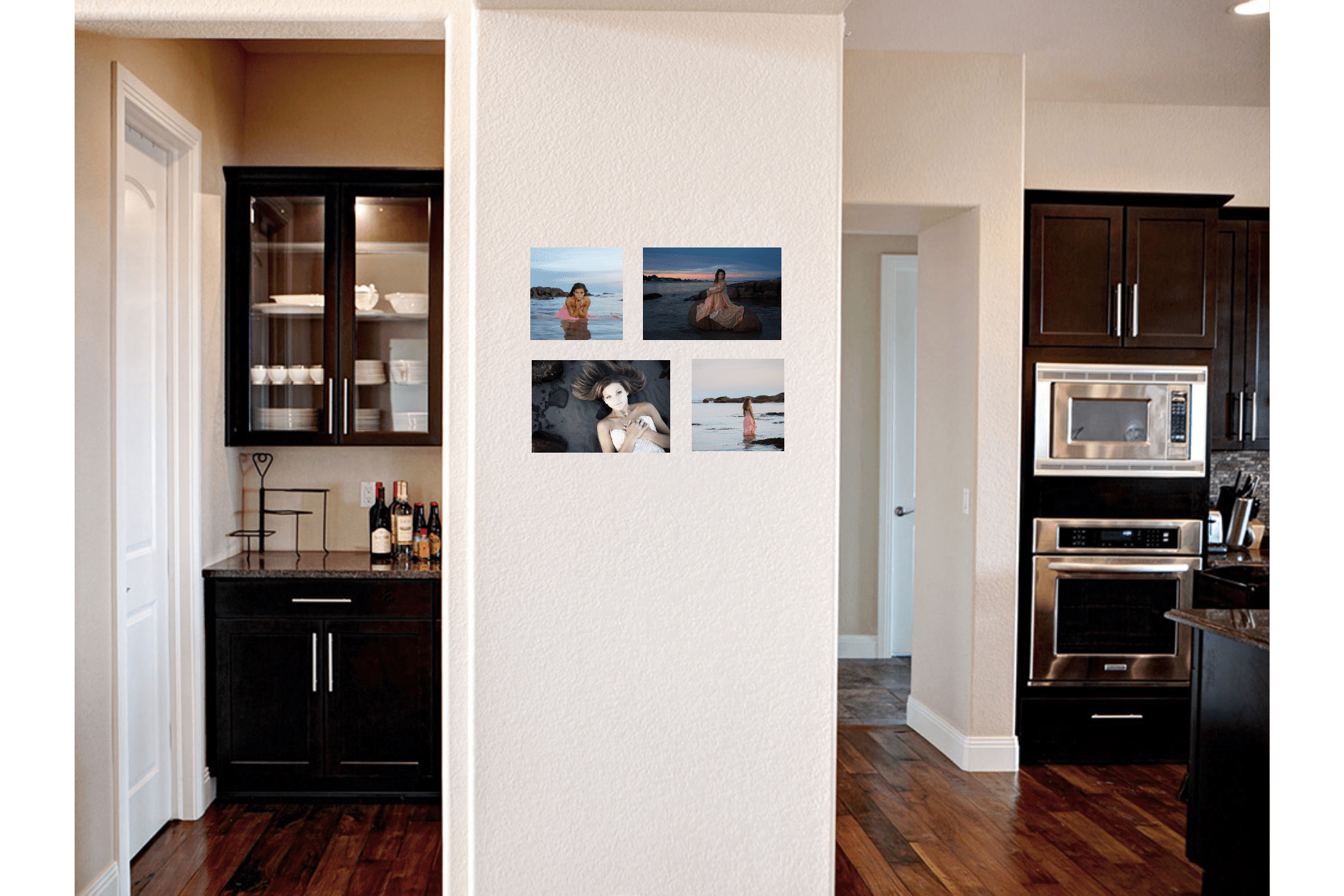 Sample Portrait Wall Art Cluster in Home