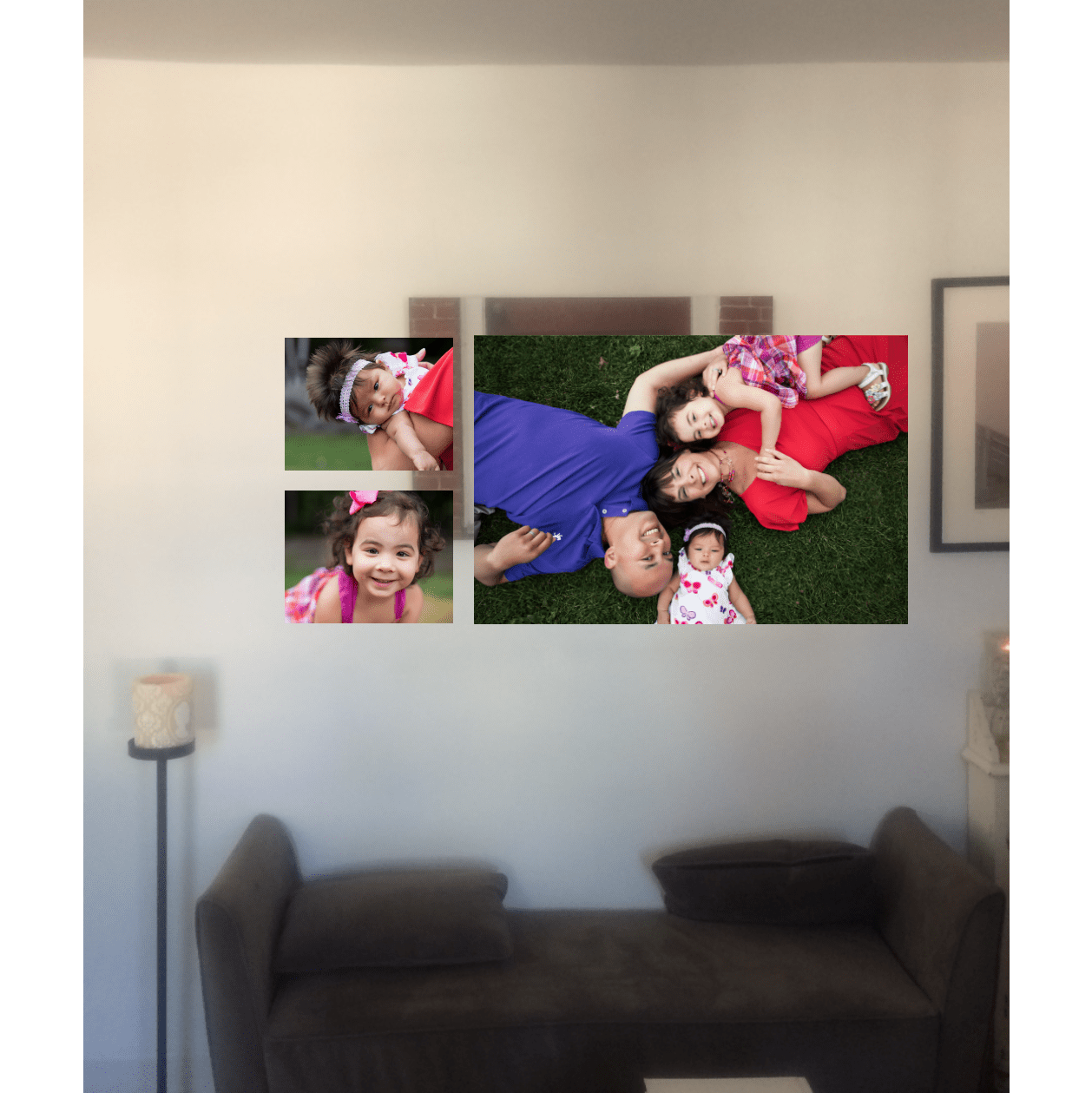 Sample Wall Art Cluster Family Portraits