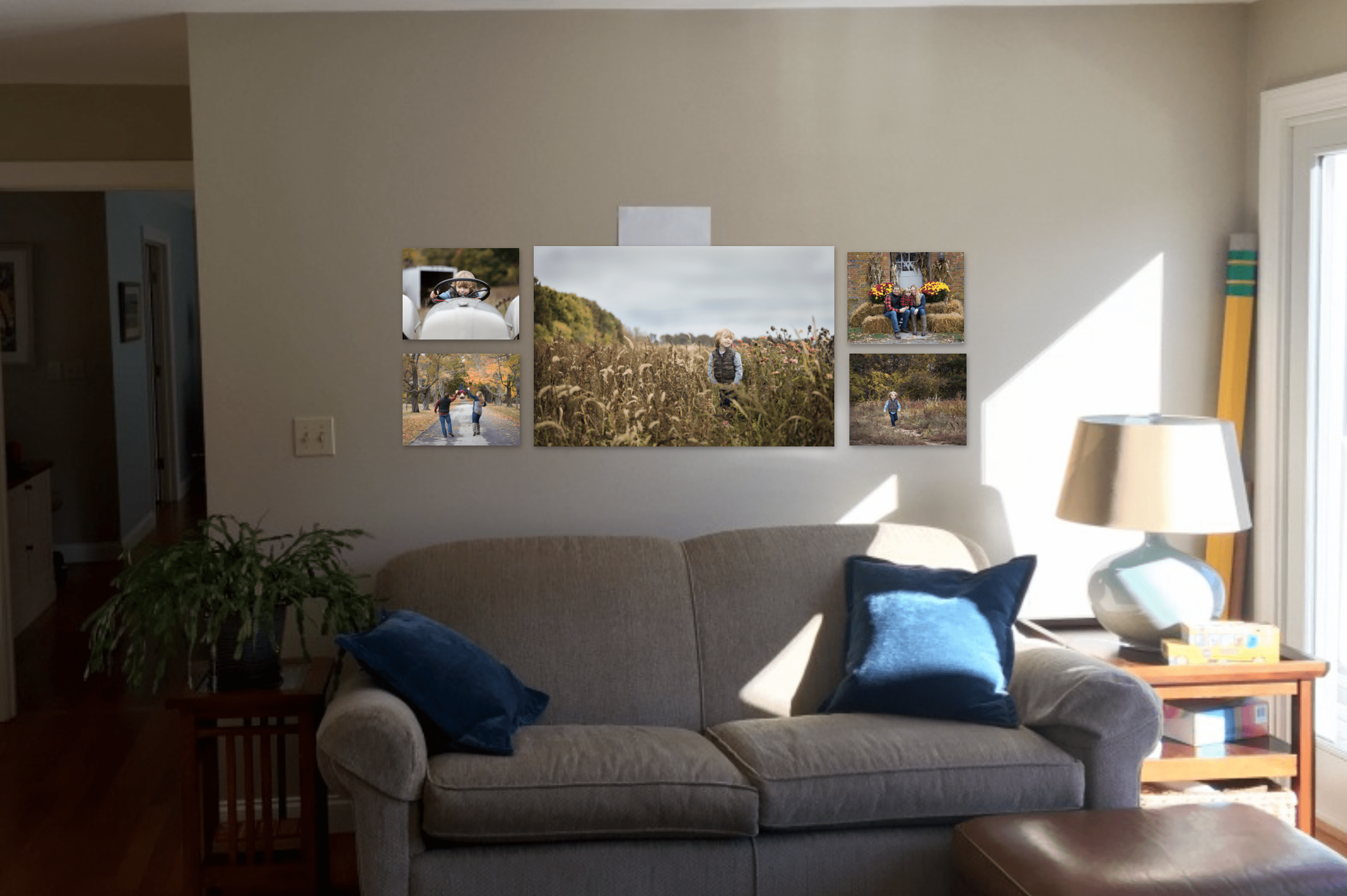 Wall Art Canvas in Home over Couch