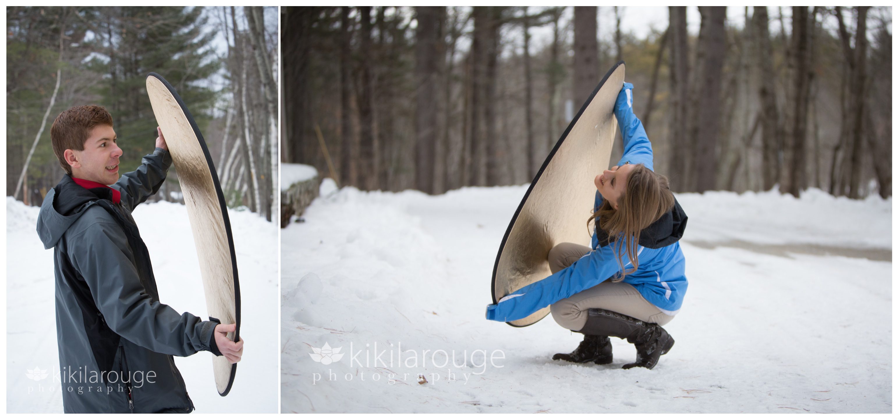 Outtakes of kids holding reflectors