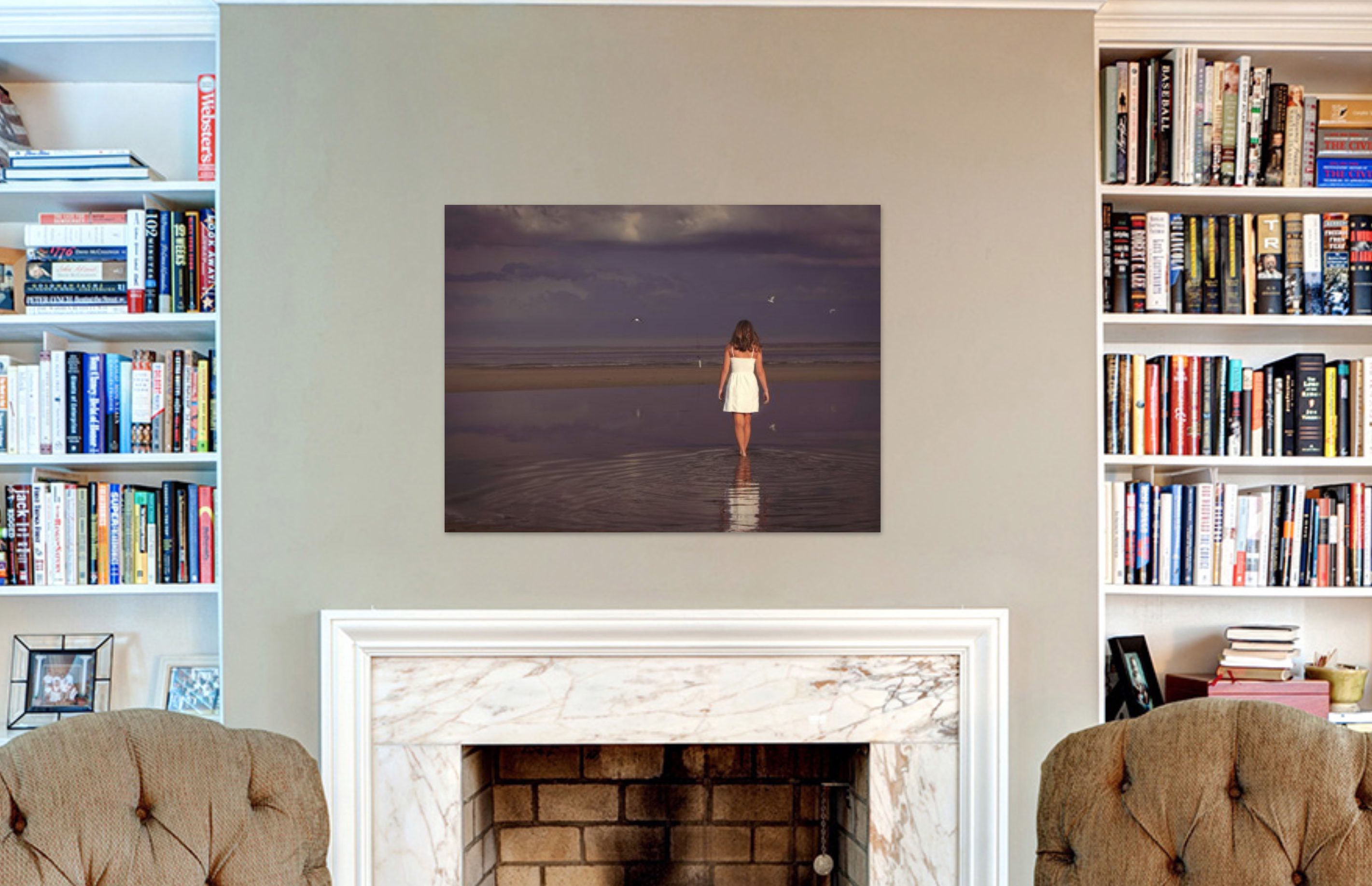Photography on walls in home