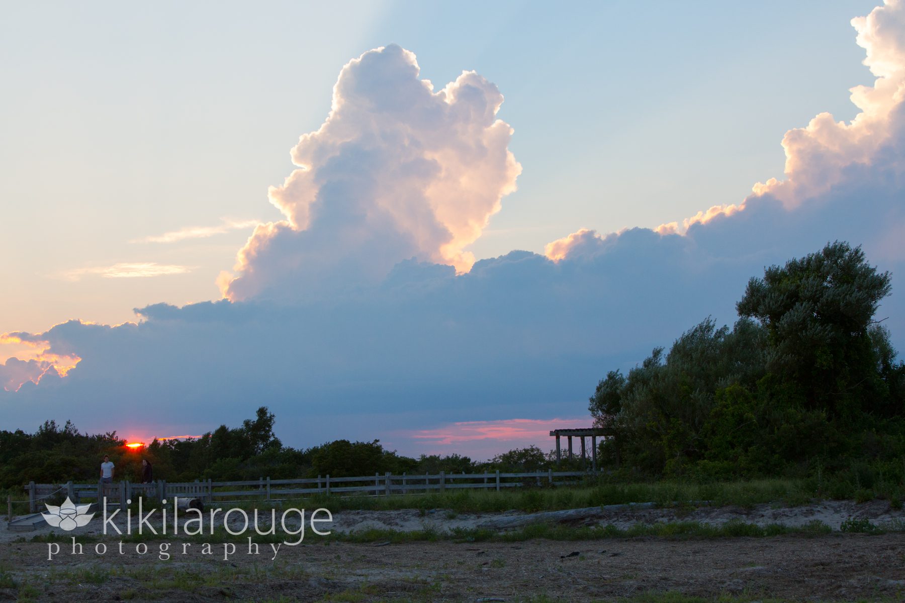 Dramatic clouds and sunset Plum Island