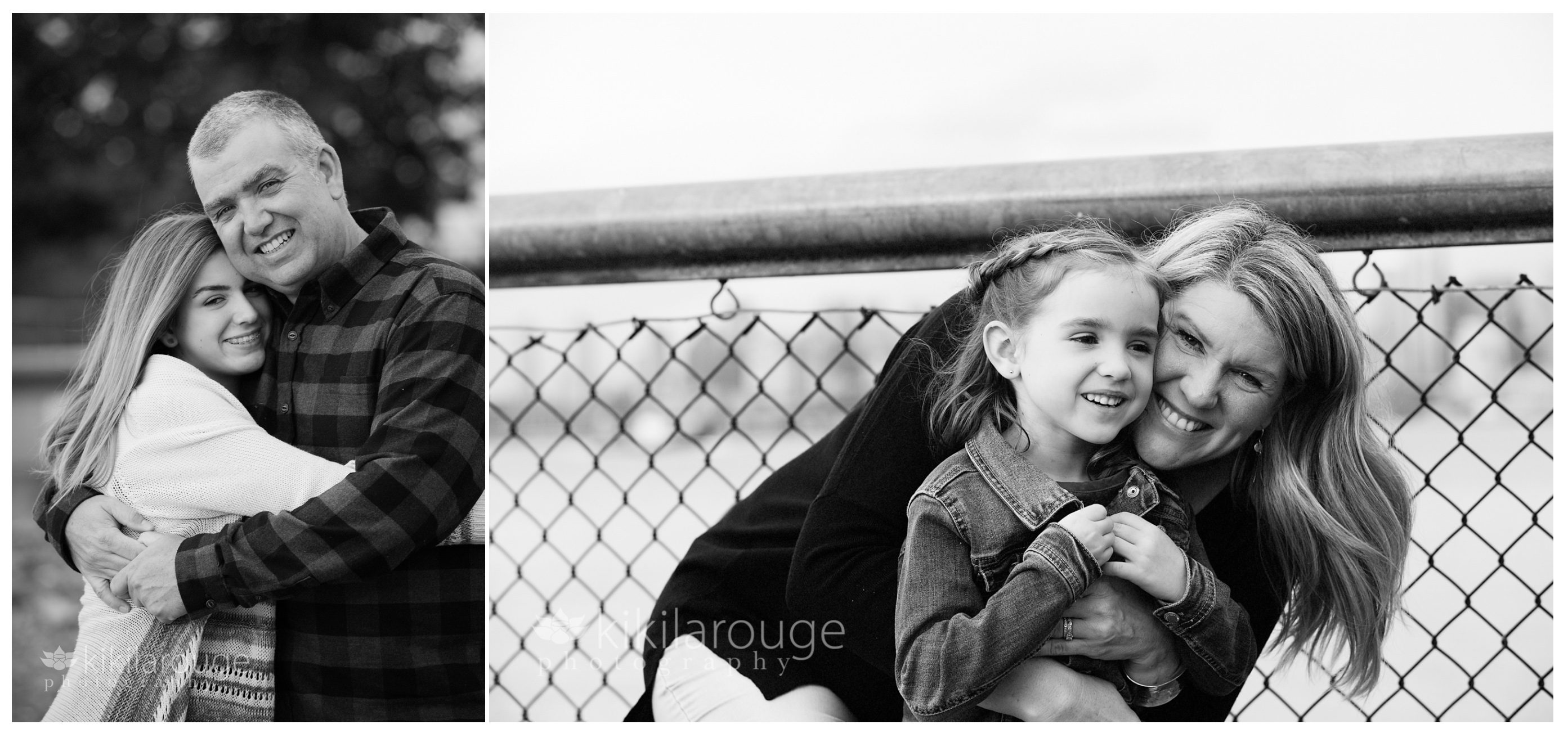 Portraits of Dad and Mom with daughters