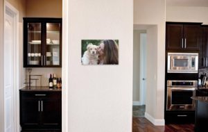 Wall art of Senior with Dog