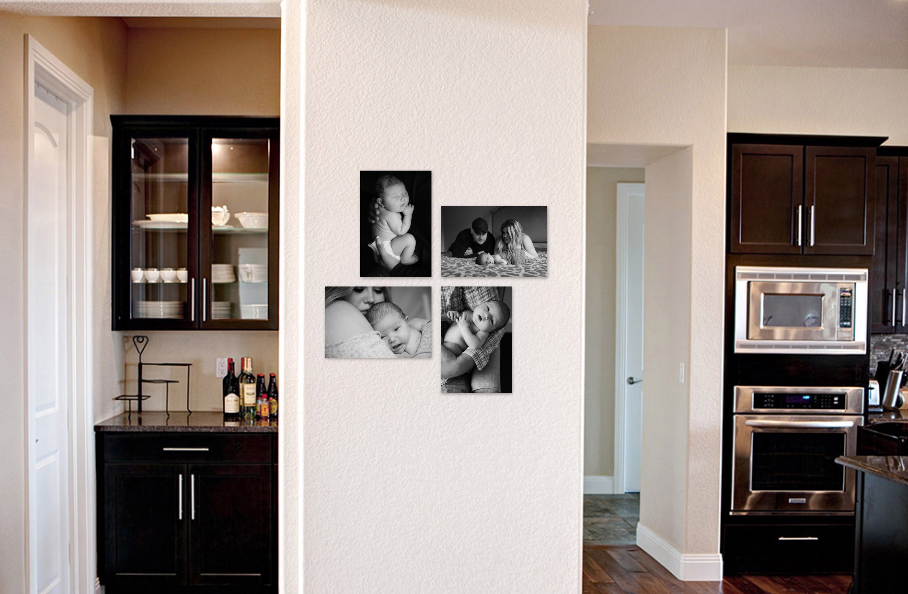 Wall Art Cluster sample four images in home