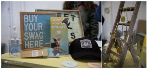 Display table with products from Dog Rescue Sweet Paws