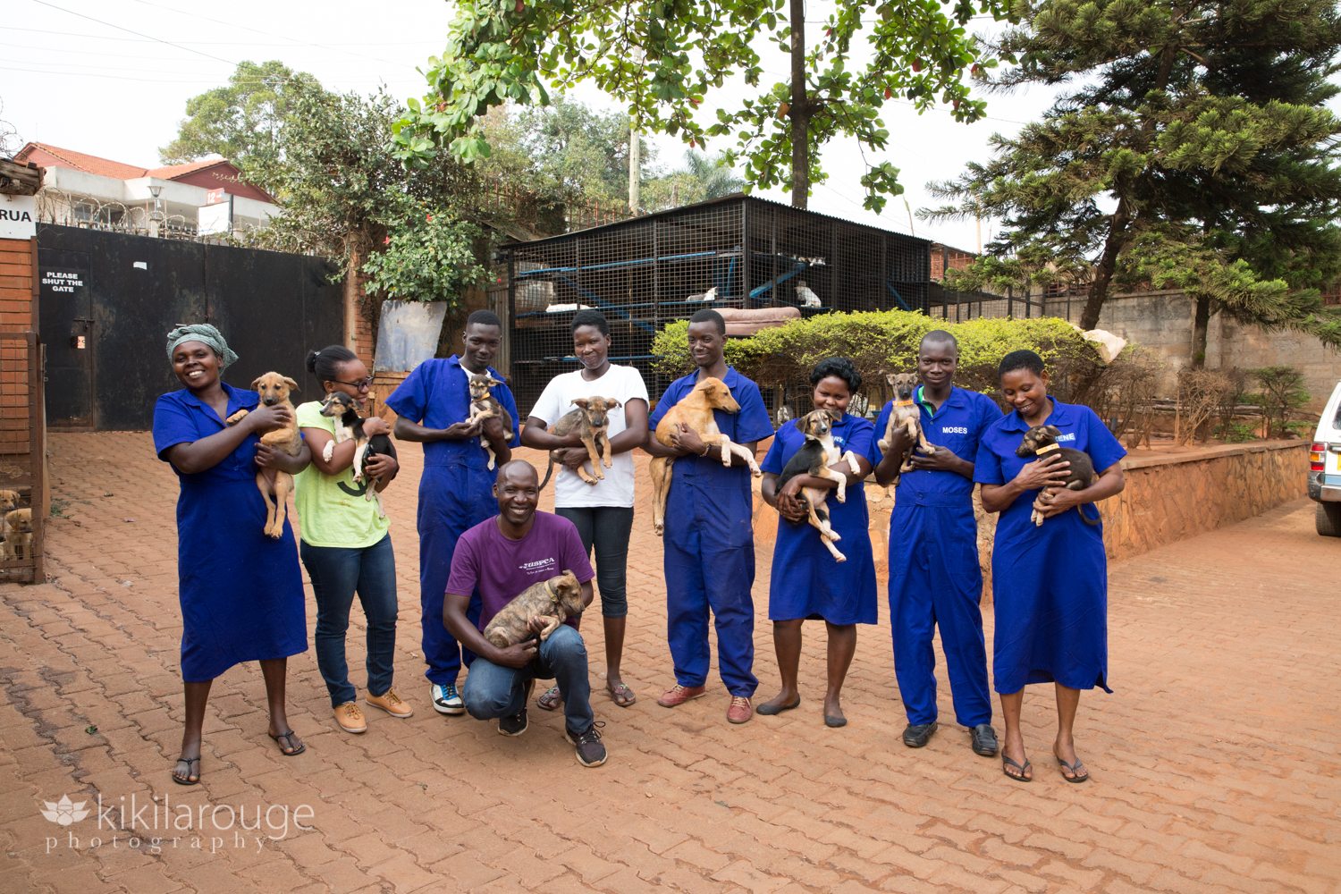 Group portrait of the team at USPCA Uganda