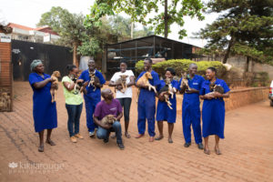 Group portrait of the team at USPCA Uganda
