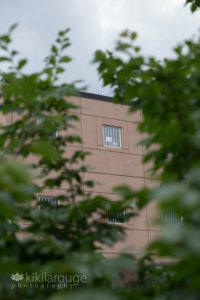 ICE Detainees at windows waving and holding signs