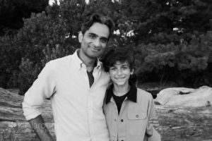 Father and son portrait by Puget Sound