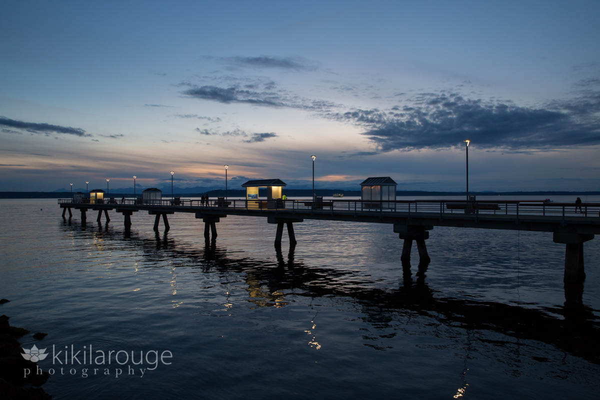 Edmonds pier at sunset during blue hour