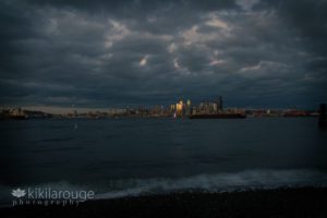 Stormy Seattle Skyline from Alki