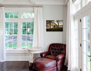 A family portrait sample shown on living room wall
