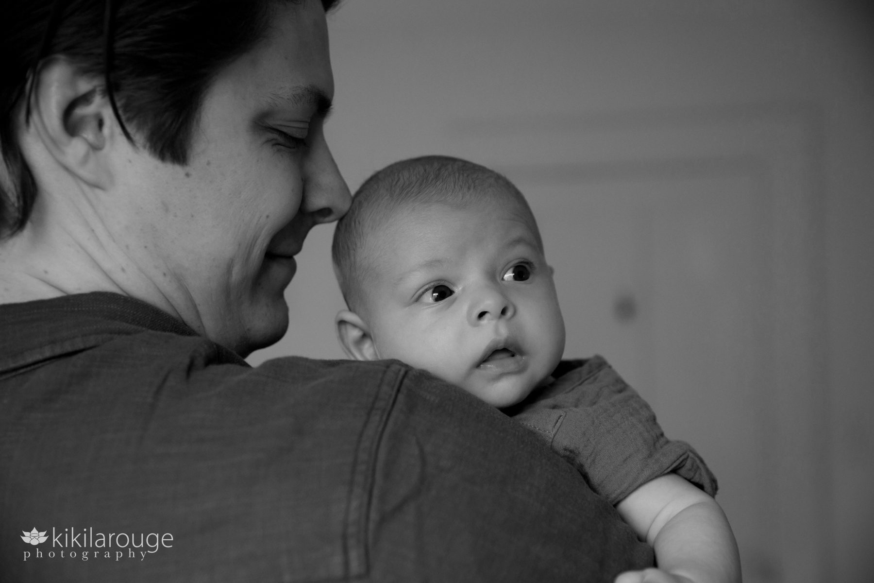 Dad with two month old baby